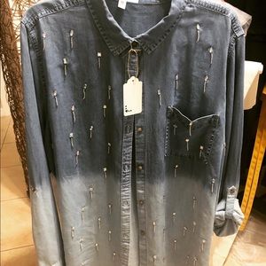 Jean fabric softener, size XL, with hand make decorations